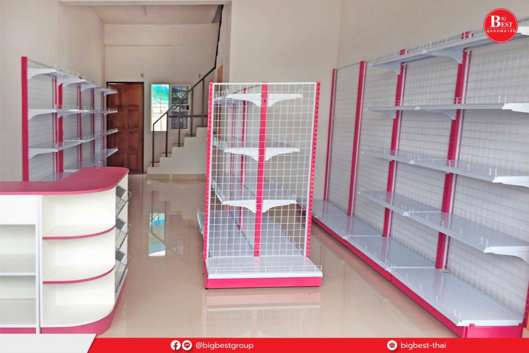 Shelves and checkout counter 20 baht shop medium size